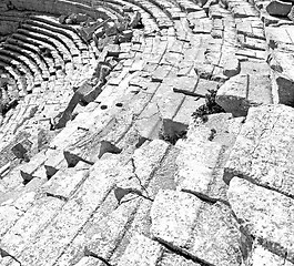 Image showing the old  temple and theatre in termessos antalya turkey asia sky