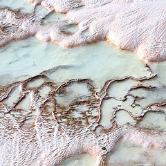 Image showing abstract in pamukkale turkey asia the old calcium bath and trave