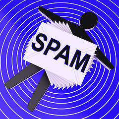 Image showing Spam Target Shows Unwanted Electronic Mail Inbox