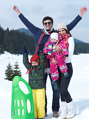 Image showing winter family