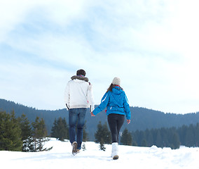 Image showing romantic young couple on winter vacation