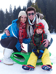 Image showing winter family