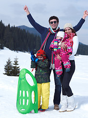 Image showing winter family