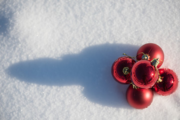 Image showing christmas ball in snow