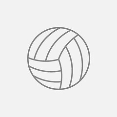 Image showing Volleyball ball line icon.