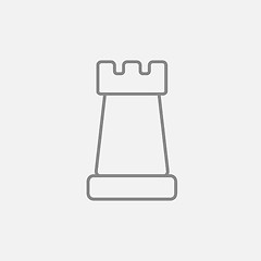 Image showing Chess line icon.