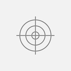 Image showing Shooting target line icon.