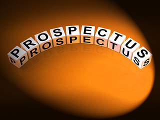 Image showing Prospectus Dice Show Brochures that Advertise Inform and Describ