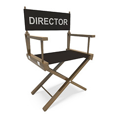 Image showing Director Chair Shows Film Producer Or Moviemaker