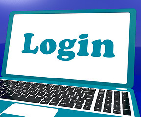 Image showing Login Computer Shows Website Log In Security