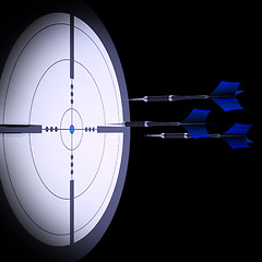 Image showing Arrows Aiming Target Showing Archery Skills