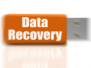 Image showing Data Recovery USB drive Means Safe Files Transfer Or Data Recove