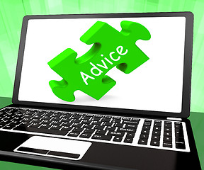 Image showing Advice Laptop Means Guidance Advising Or Suggest\r