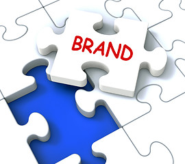 Image showing Brand Jigsaw Shows Business Branding Trademark Or Product Label