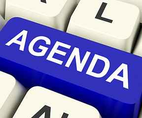 Image showing Agenda Key Means Schedule Or Outline\r