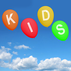 Image showing Kids Balloons Show Children Toddlers or Youngsters