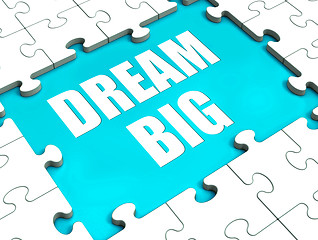 Image showing Dream Big Puzzle Shows Hope Desire And Huge Ambition