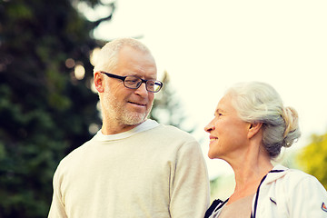 Image showing senior couple in city park