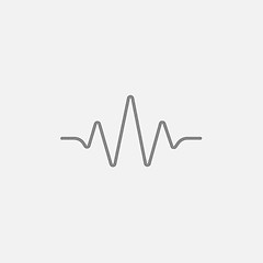 Image showing Sound wave line icon.