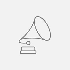 Image showing Gramophone line icon.