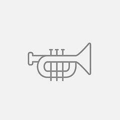 Image showing Trumpet line icon.
