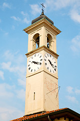 Image showing ancien  tower in italy europe old  stone and bell