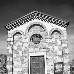 Image showing orange    in italy europe milan     religion and sunlight old ar