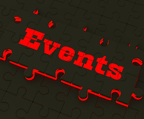 Image showing Events Puzzle Means Occasions Events Or Functions