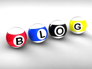 Image showing Blog Word Shows Weblog Blogging