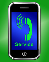 Image showing Service  On Phone Means Call For Help
