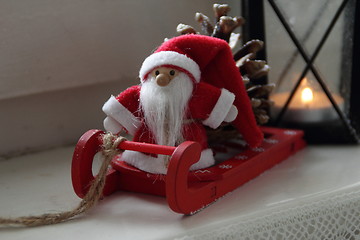 Image showing Santa Claus in the window