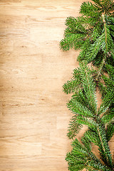 Image showing branches on wooden background