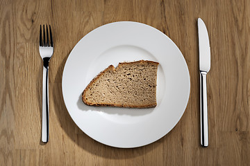 Image showing bread on a white plate