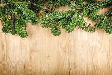 Image showing branches on wooden background