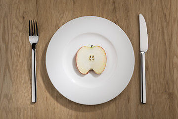 Image showing apple slice on plate