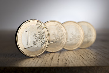 Image showing Euro Coins on table