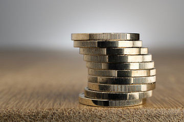 Image showing Euro Coins on table