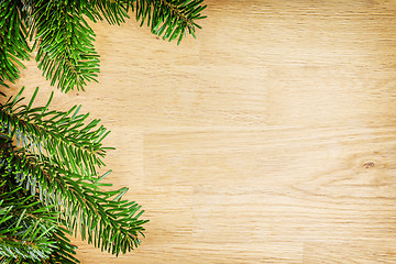 Image showing branches on wooden background