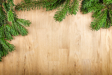 Image showing branches on wooden background