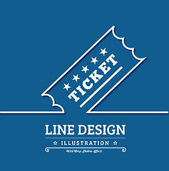 Image showing Vector Vintage Ticket background