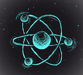 Image showing Abstract atom