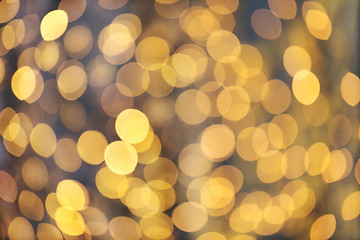 Image showing blurred golden lights bokeh