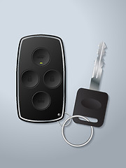 Image showing Car remote key with circle shaped buttons