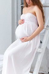 Image showing Portrait of the young pregnant woman