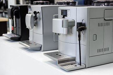 Image showing row of coffee machines