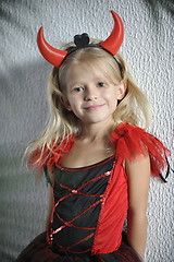 Image showing Little girl in Halloween costume.