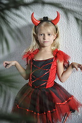 Image showing Little girl in Halloween costume.