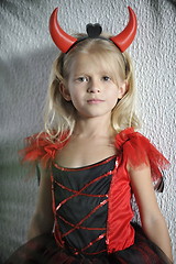 Image showing Little girl in Halloween costume.