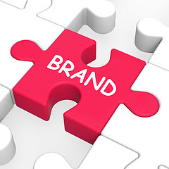 Image showing Brand Jigsaw Shows Branding Trademark Or Product Label