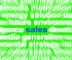 Image showing Sales Word Shows Marketing Selling Products To Consumers